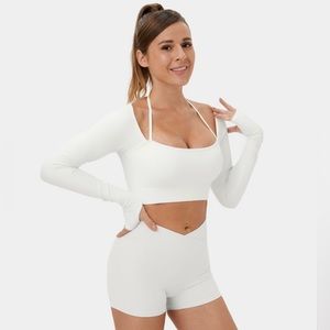 HALARA ribbed crop top